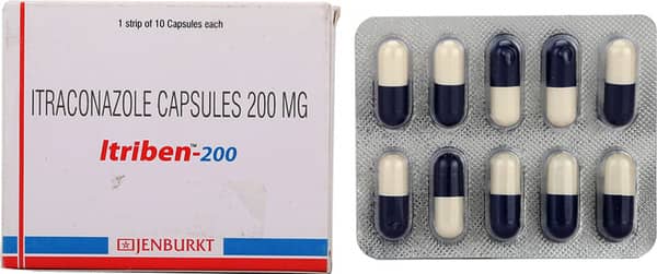 Itriben 200Mg Strip Of 10 Capsules