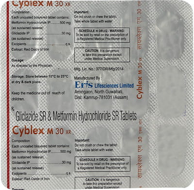 Cyblex M 30 Xr Strip Of 15 Tablets