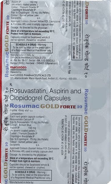 Rosumac Gold Forte 10Mg Strip Of 10 Capsules