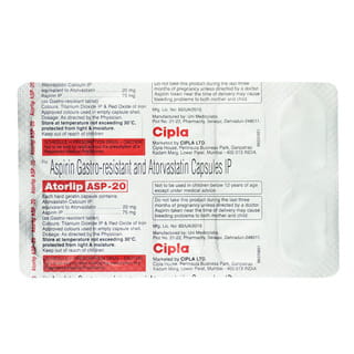 Atorlip Asp 20Mg Strip Of 10 Capsules