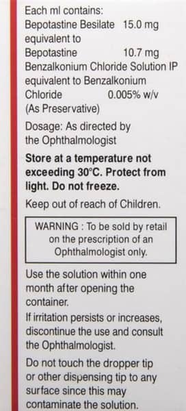 Beipos Bottle Of 5ml Eye Drops