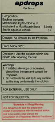 Apdrops Bottle Of 5ml Eye Drops