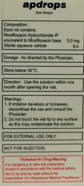 Apdrops Bottle Of 5ml Eye Drops