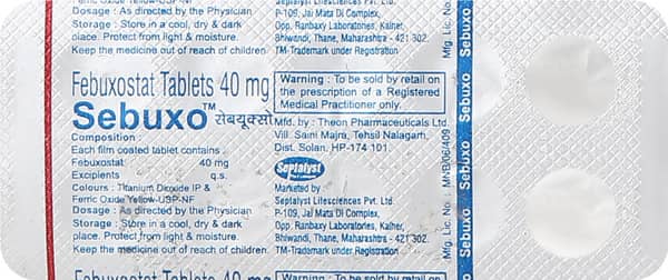 Sebuxo 40 Strip Of 10 Tablets