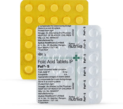 Fol 5mg Strip Of 30 Tablets
