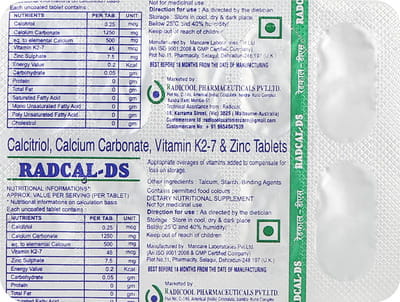 Radcal Ds Strip Of 10 Tablets