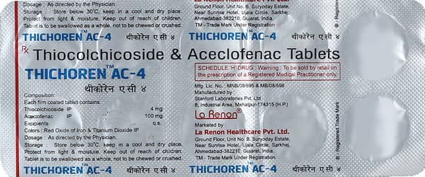 Thichoren Ac 4 Strip Of 10 Tablets