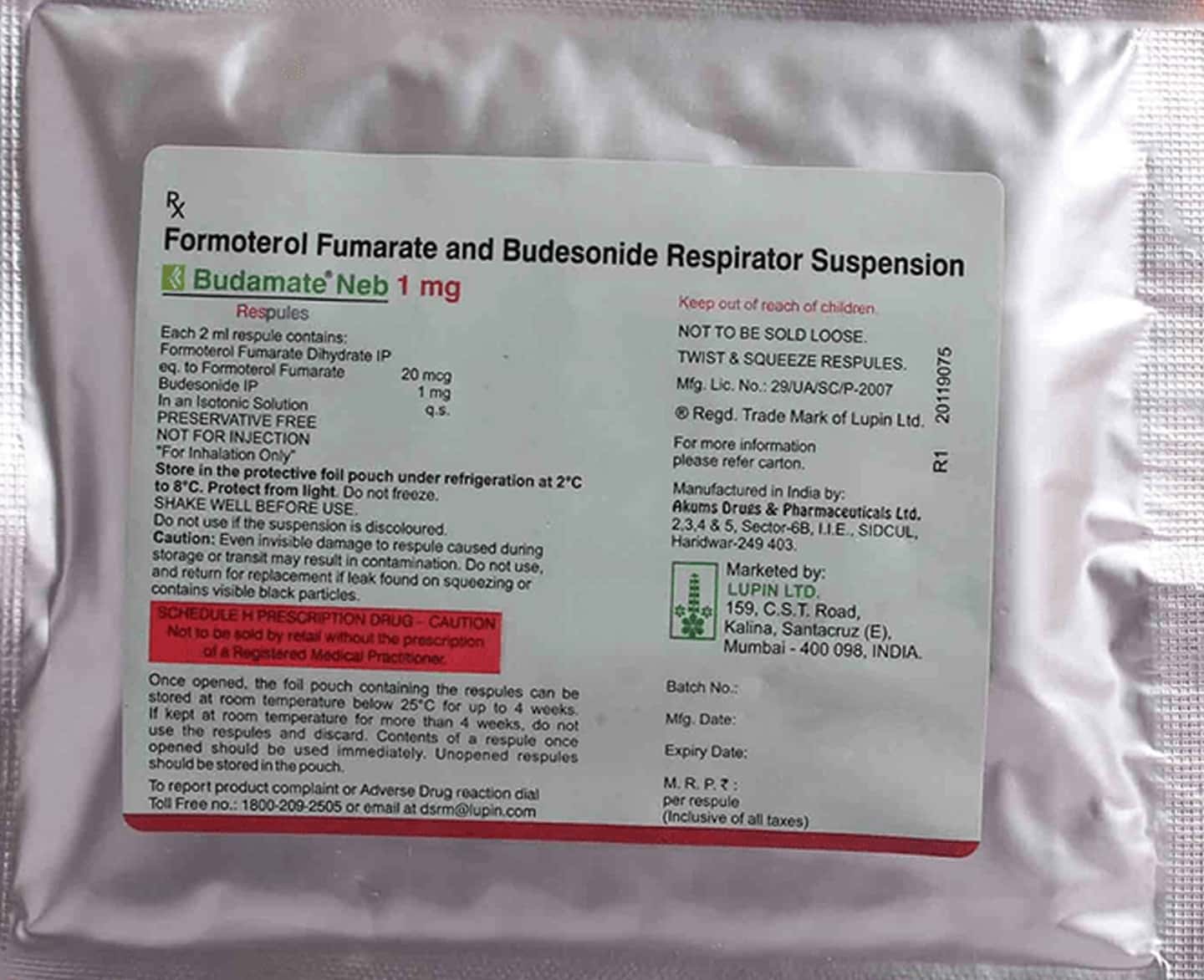 Budamate Neb 1 Respules : Uses, Side Effects, Price, Dosage & More Info ...