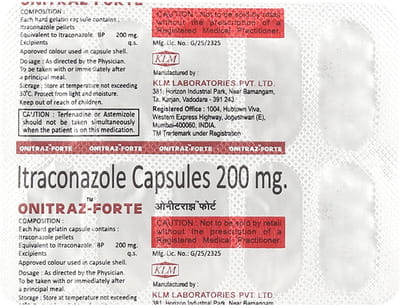 Onitraz Forte 200mg Strip Of 10 Capsules
