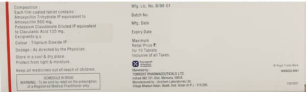 Ampoxin Cv 625mg Strip Of 10 Tablets