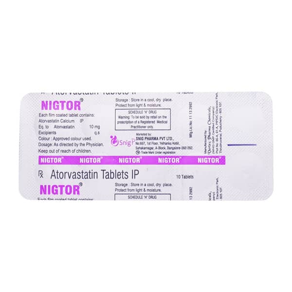 Nigtor 10mg Strip Of 10 Tablets