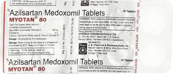 Myotan 80Mg Strip Of 10 Tablets