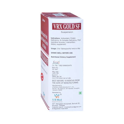 Vrx Gold Sf Bottle Of 200ml Suspension