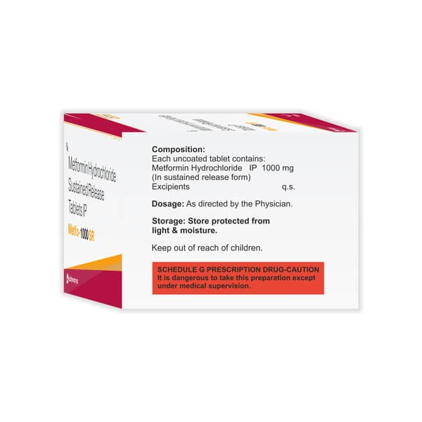 Metfo 1000mg Sr Strip Of 10 Tablets