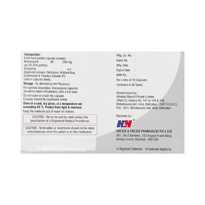 Itzhh 200mg Strip Of 4 Capsules