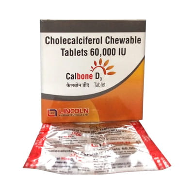 Calbone D3 60k Strip Of 4 Chewable Tablet