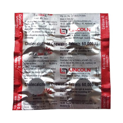 Calbone D3 60k Strip Of 4 Chewable Tablet