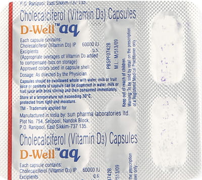 D Well Aq Strip Of 8 Capsules