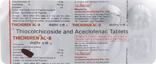 Thichoren Ac 8 Strip Of 10 Tablets