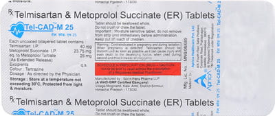 Telcad M 25 Strip Of 10 Tablets