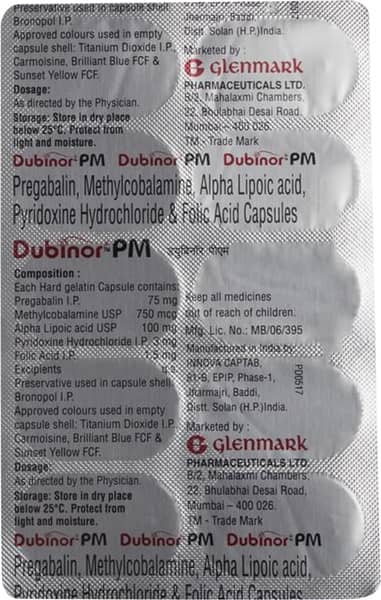 Dubinor Pm Strip Of 10 Capsules