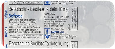 Beipos 10mg Strip Of 10 Tablets