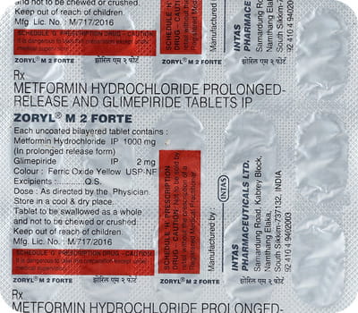 Zoryl M2 Forte Strip Of 15 Tablets