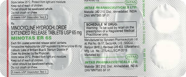 Minotas Er 65Mg Strip Of 10 Tablets