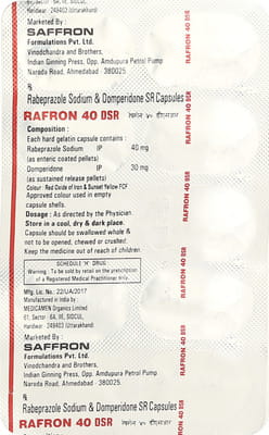Rafron 40mg Dsr Strip Of 10 Capsules