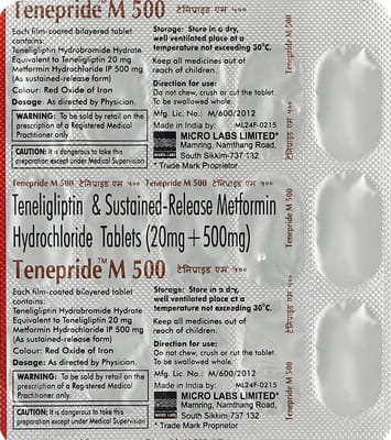 Tenepride M 500 Strip Of 15 Tablets