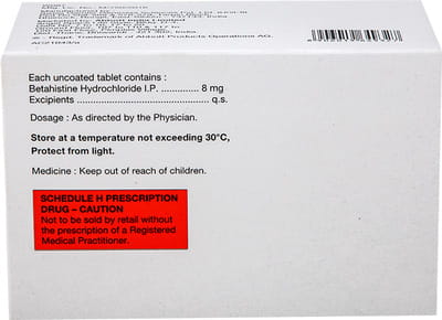 Vertin 8mg Strip Of 15 Tablets