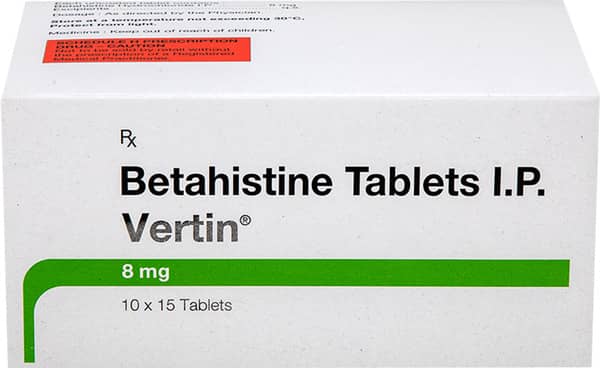 Vertin 8Mg Strip Of 15 Tablets