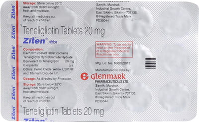 Ziten 20mg Strip Of 15 Tablets