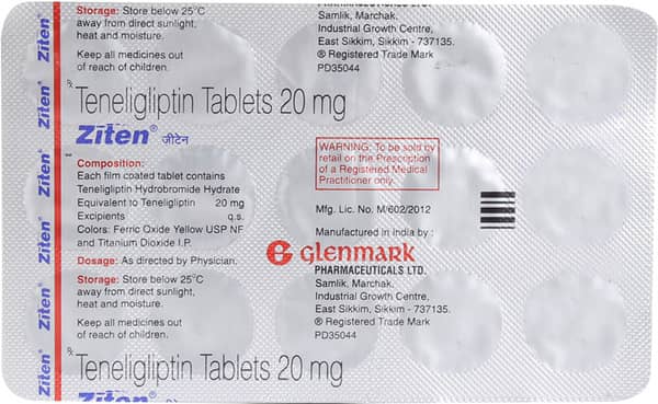 Ziten 20mg Strip Of 15 Tablets