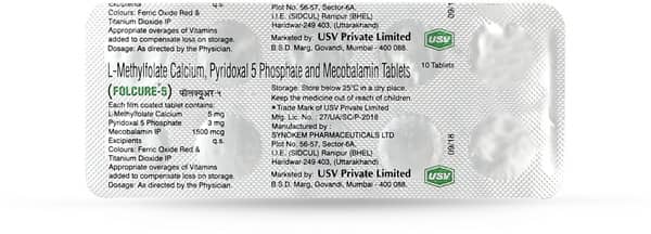 Folcure 5mg Strip Of 10 Tablets