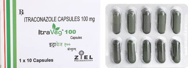 Itraveg 100mg Strip Of 10 Capsules