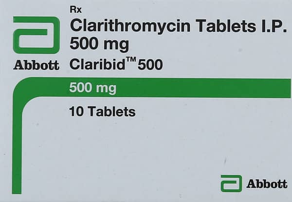 Claribid 500Mg Strip Of 10 Tablets
