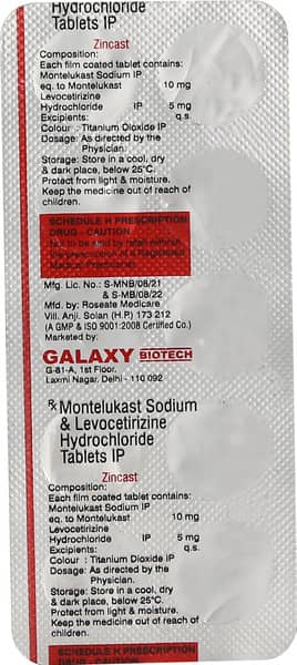 Zincast 5Mg Strip Of 10 Tablets