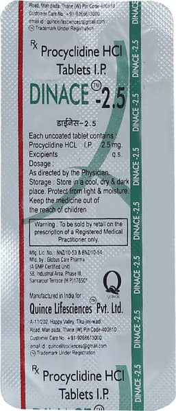Dinace 2.5mg Strip Of 10 Tablets