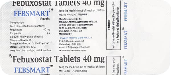 Febsmart 40Mg Strip Of 10 Tablets