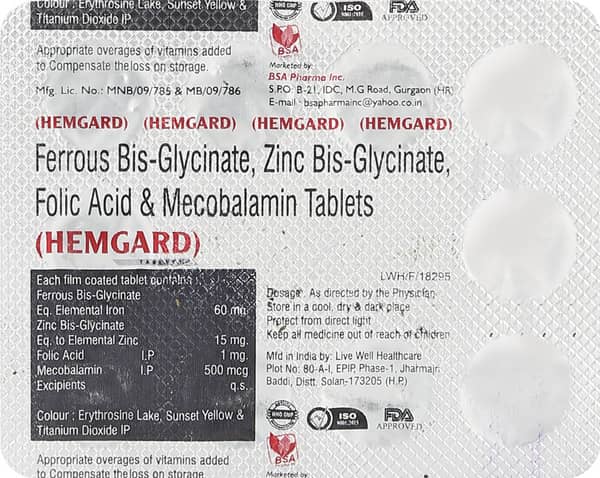 Hemgard Strip Of 10 Tablets