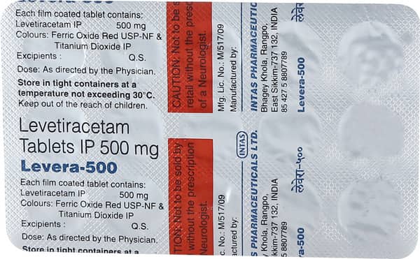 Levera 500Mg Strip Of 15 Tablets