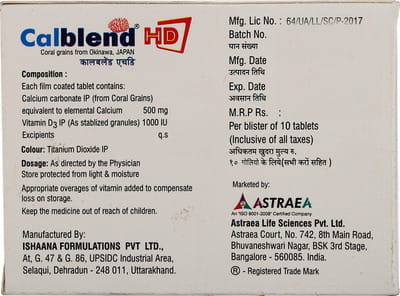 Calblend Hd Strip Of 10 Tablets