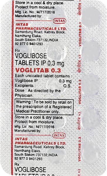 Voglitab 0.3mg Strip Of 15 Tablets