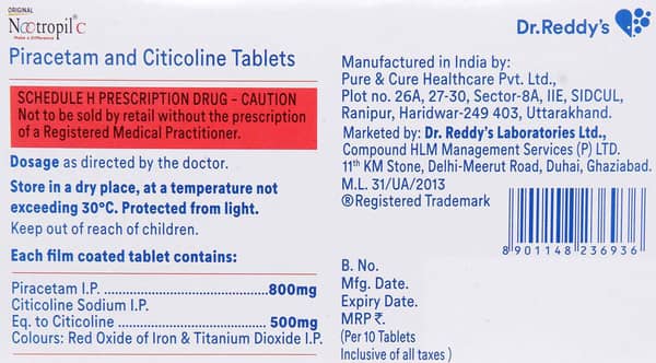 Nootropil C Strip Of 10 Tablets