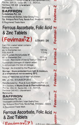 Fevimax Z Strip Of 10 Tablets