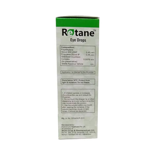 Retane Bottle Of 10ml Eye Drops