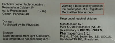 Rozfirst F 10mg Strip Of 10 Tablets