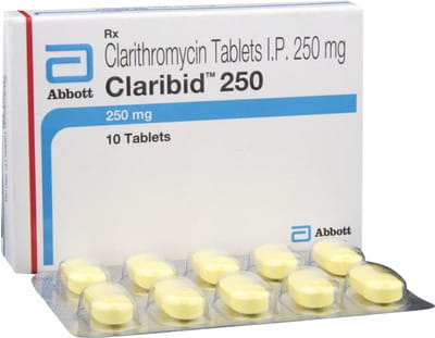 Claribid 250mg Strip Of 10 Tablets