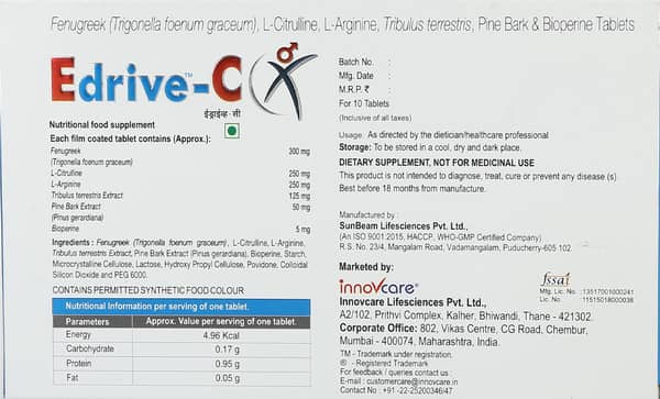 Edrive C Strip Of 10 Tablets